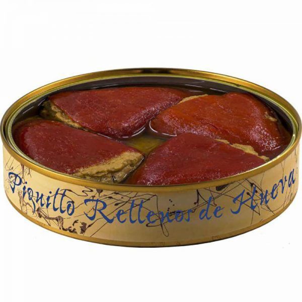 Piquillo papriku fyllt með túnfiskhrognum. Hroturnar