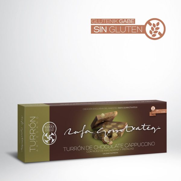 Turrón Chocolate Capuccino con nuez de macadamia y pistacho