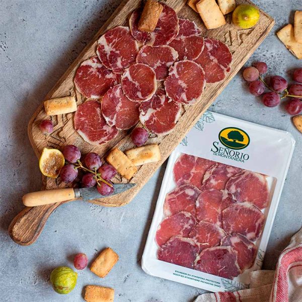 Lomo doblado de bellota 100% ibérico, loncheado, Señorio de Montanera