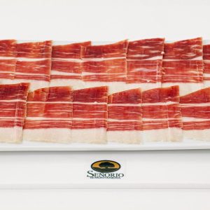 Paleta 100% raza ibérica ecológico, etiqueta negra, loncheado Señorío de Montanera