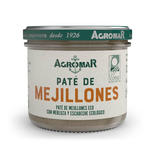 Paté de mejillones con ingredientes ecológicos, Agromar