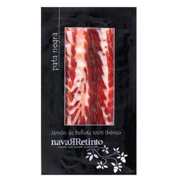 100% Bellota Iberische ham, gesneden, Navarretinto