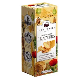 Crackers artesanos con queso parmigiano reggiano y aceite de oliva Lady Joseph