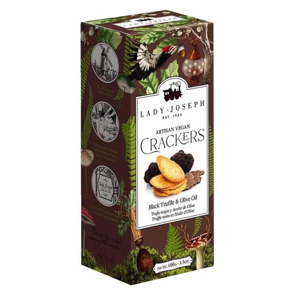 Crackers veganos artesanos con trufa negra y aceite de oliva, Lady Joseph