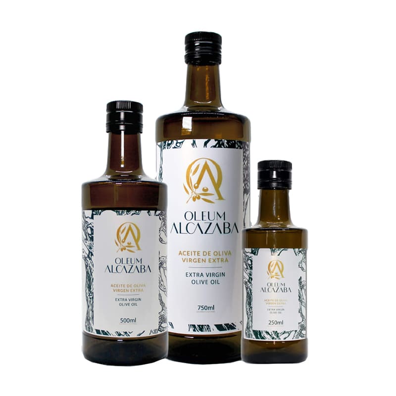 Aceite de Oliva Virgen Extra Variedad Picual ecológico en cristal, Oleum Alcazaba Aceite de Oliva Virgen Extra Variedad Picual ecológico en cristal, Oleum Alcazaba