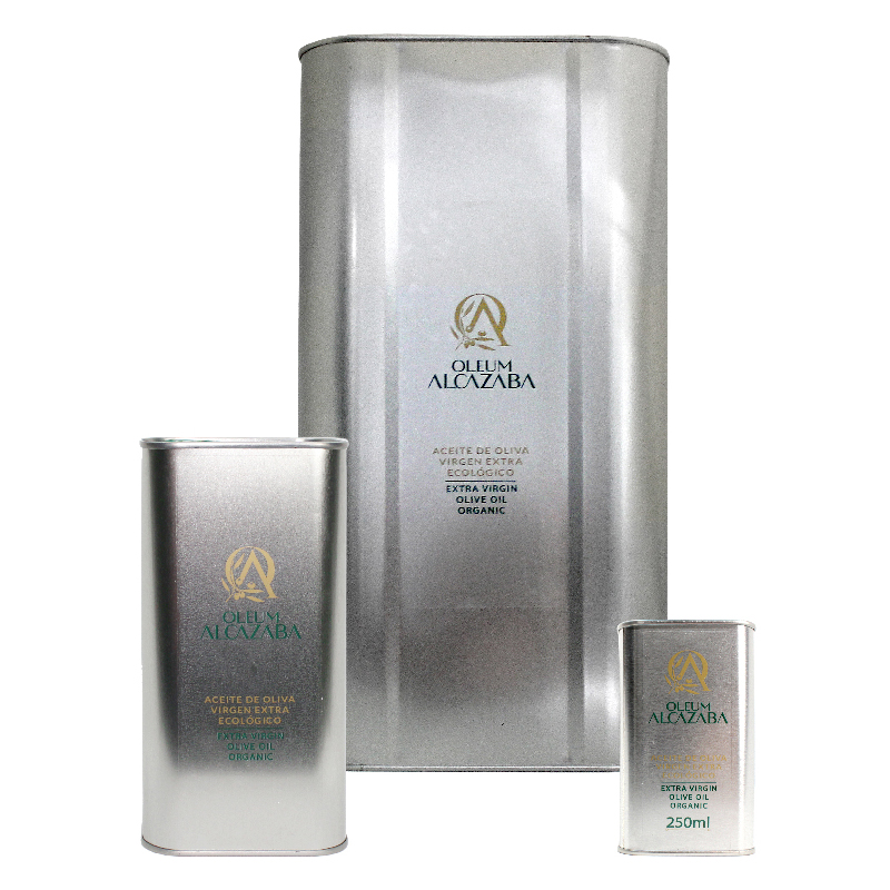 Aceite de Oliva Virgen Extra Variedad Picual ecológico en lata, Oleum Alcazaba Aceite de Oliva Virgen Extra Variedad Picual ecológico en lata, Oleum Alcazaba