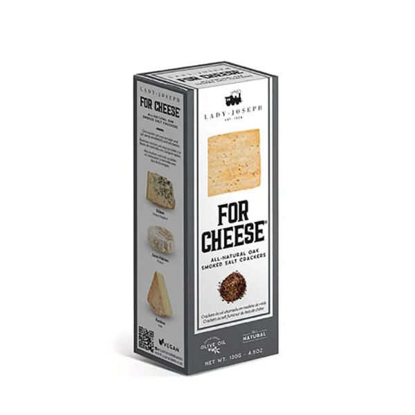 Crackers con sal ahumada en madera de roble, Lady Joseph