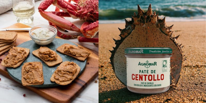 Paté de Centollo con ingredientes ecológicos, Agromar