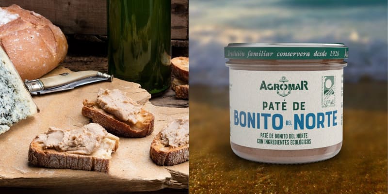 Paté de Bonito del Norte con ingredientes ecológicos, Agromar