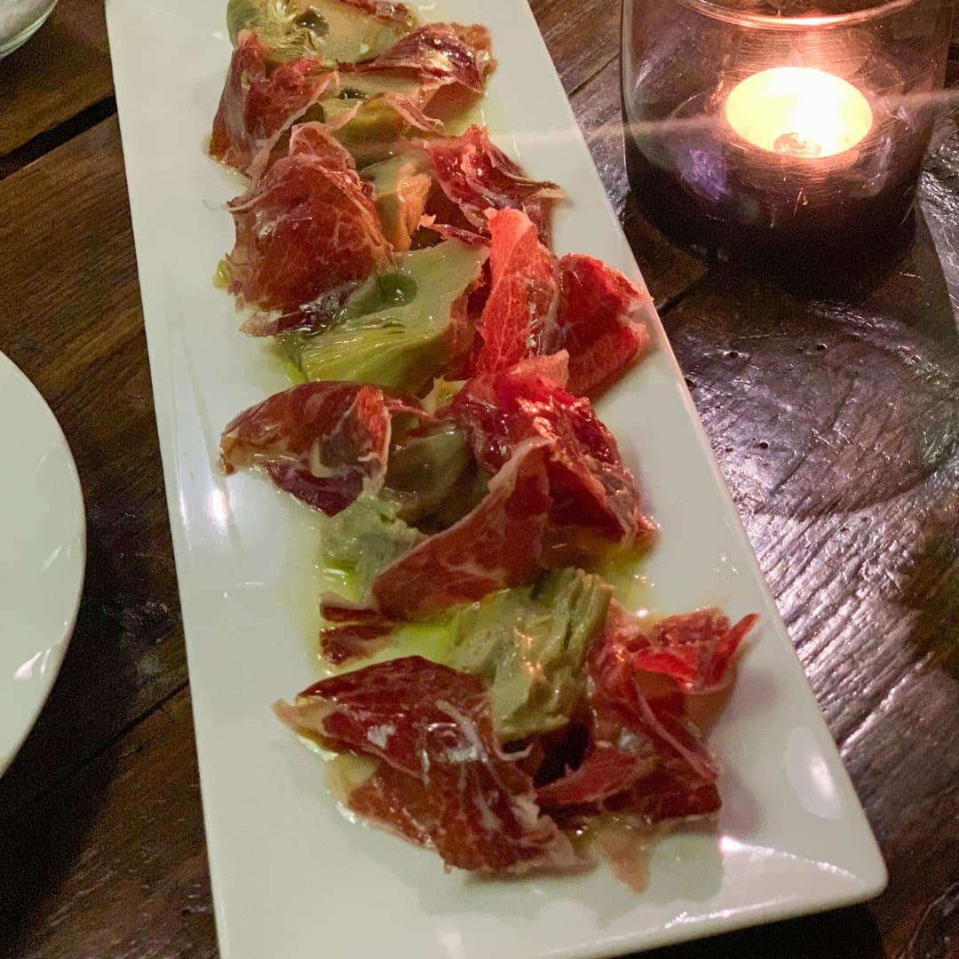 Aperitivo de Otoño: alcachofas con jamón ibérico