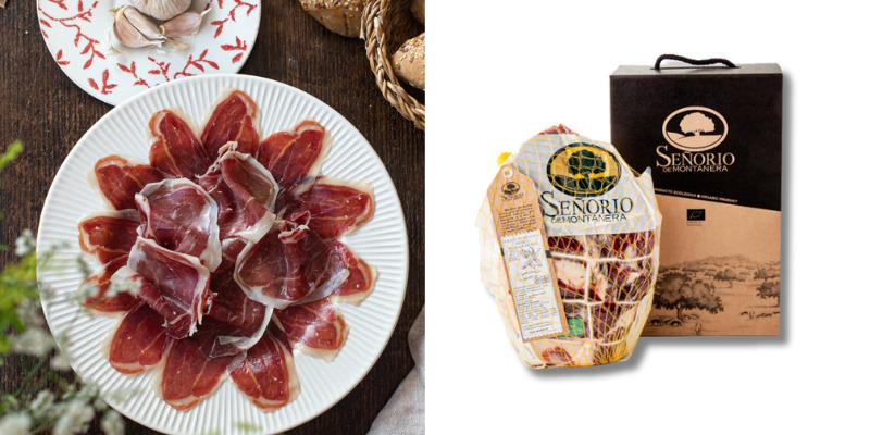 Paleta 100% raza ibérica ecológico, deshuesada, Señorío de Montanera