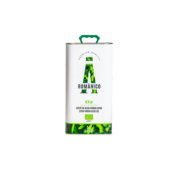Aceite de Oliva Virgen Extra ecológico arbequina 3litros, Romanico (4 unidades) Aceite de Oliva Virgen Extra ecológico arbequina 3litros, Romanico (4 unidades)