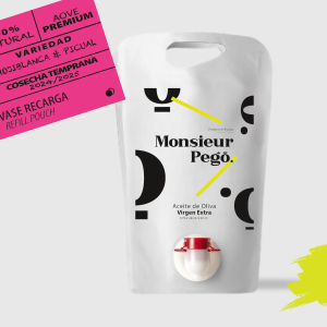 AOVE Cosecha Temprana, Envase Recarga 1,5L, Picual, Monsieur Pegó