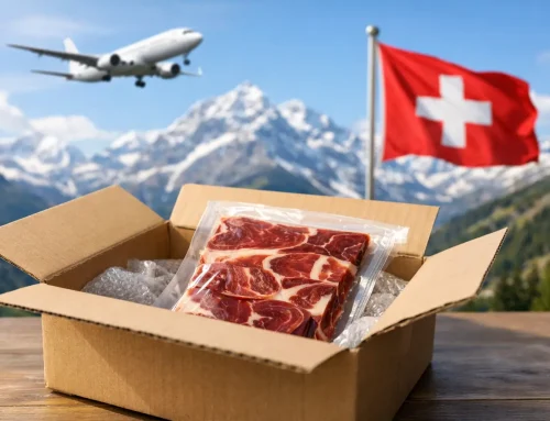 Envío de jamón ibérico a Suiza sin errores